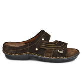 Men’s brown suede leather slippers by Country Maddox – comfort and durability